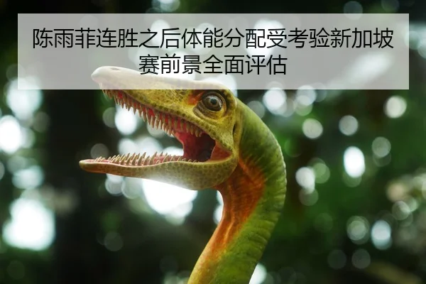 陈雨菲连胜之后体能分配受考验新加坡赛前景全面评估